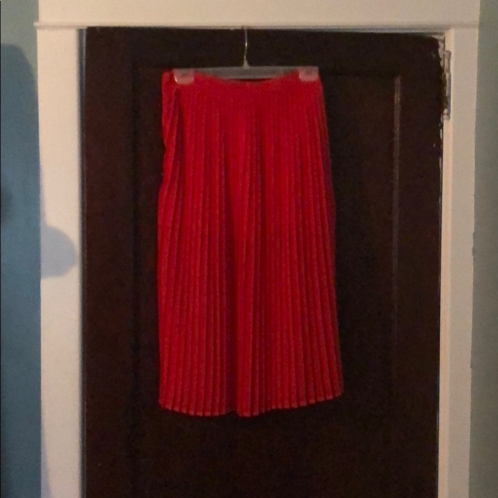 Bright red forever 21 skirt.
